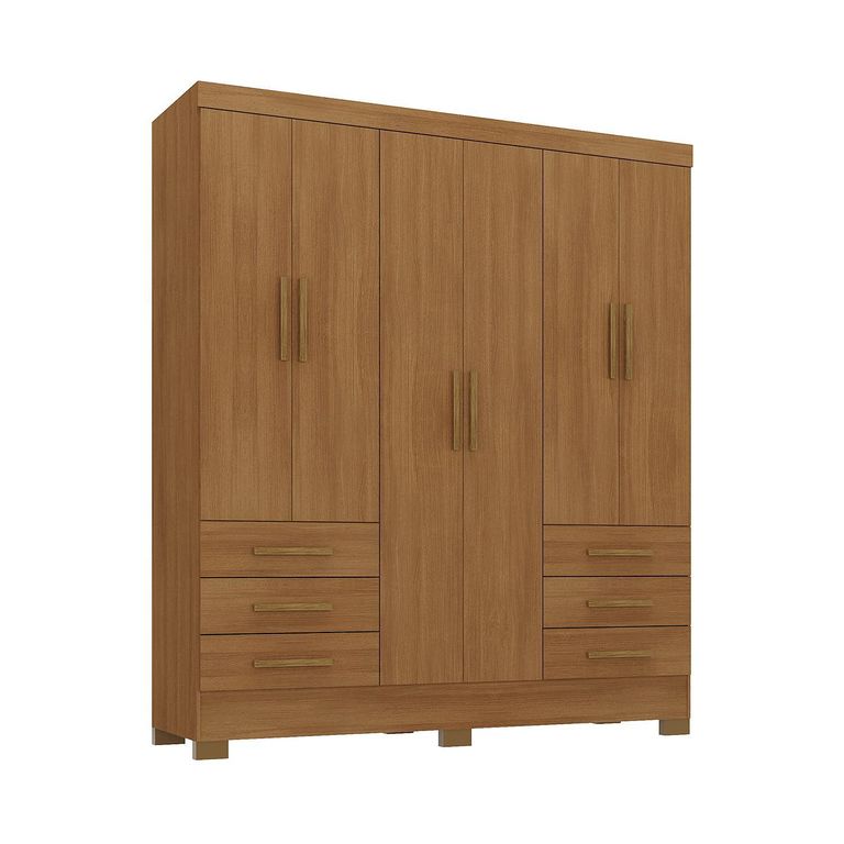 Clóset 6 Puerta(s) 6 Cajón(es) 4 Repisa(s) 162x200x40 cm Caramelo