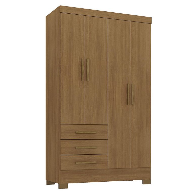 Clóset 4 Puerta(s) 3 Cajón(es) 4 Repisa(s) 108.4x205.5x40 cm Caramelo