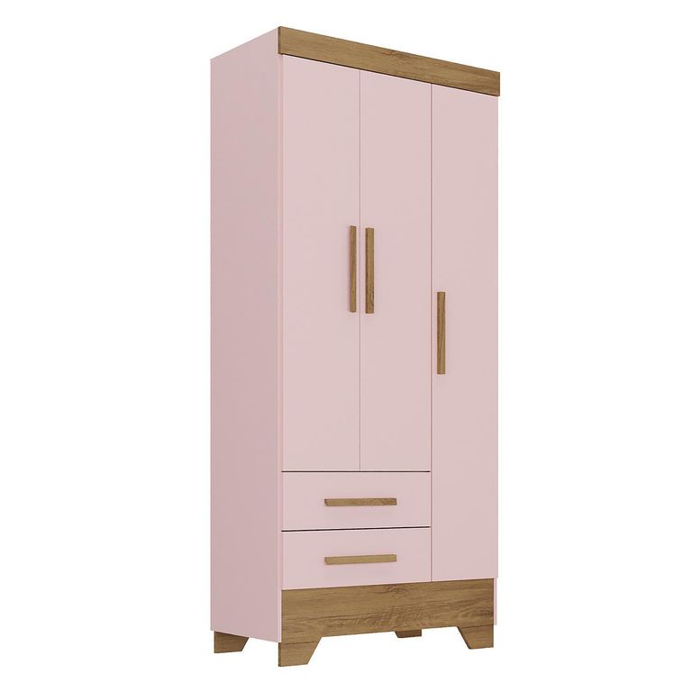 Clóset 3 Puerta(s) 2 Cajón(es) 3 Repisa(s) 81.7x180x40 cm Rosado