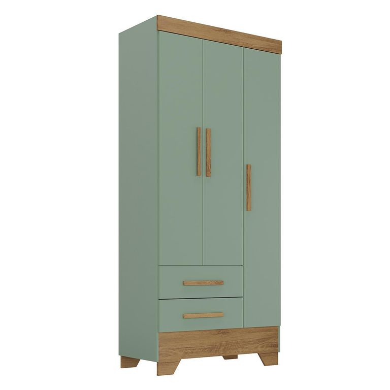 Clóset 3 Puerta(s) 2 Cajón(es) 3 Repisa(s) 81.7x180x40 cm Verde