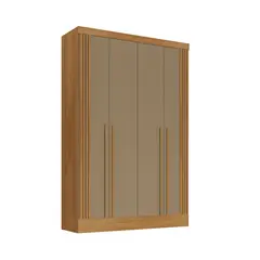 DI PORETTI - Clóset 4 Puerta(s) 3 Cajón(es) 4 Repisa(s) 127.6x217x48 cm Café