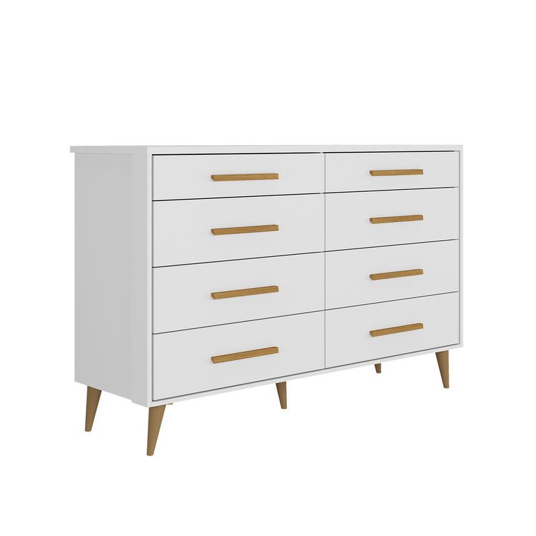 Cómoda 8 Cajón(es) Brisa 136.7x104.3x41 cm Blanco