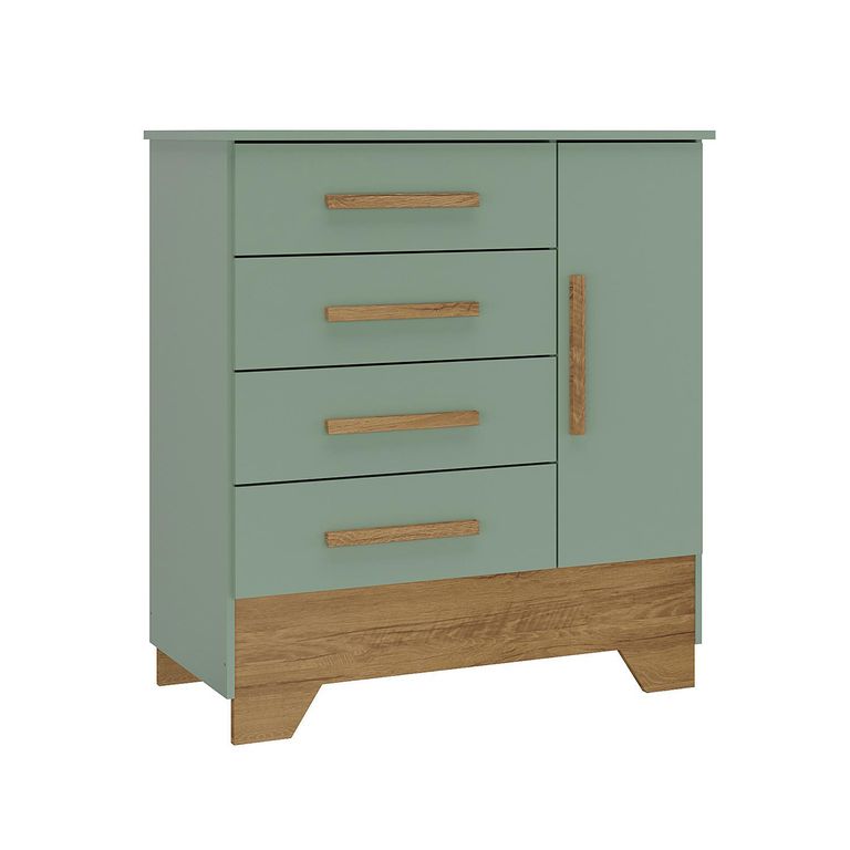 Cómoda 4 Cajón(es) Catavento 83.7x90.8x41 cm Verde