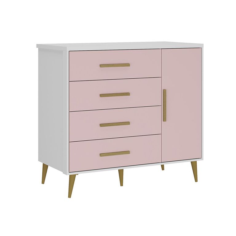 Cómoda 4 Cajón(es) Kids 104.6x110.2x40 cm Rosado
