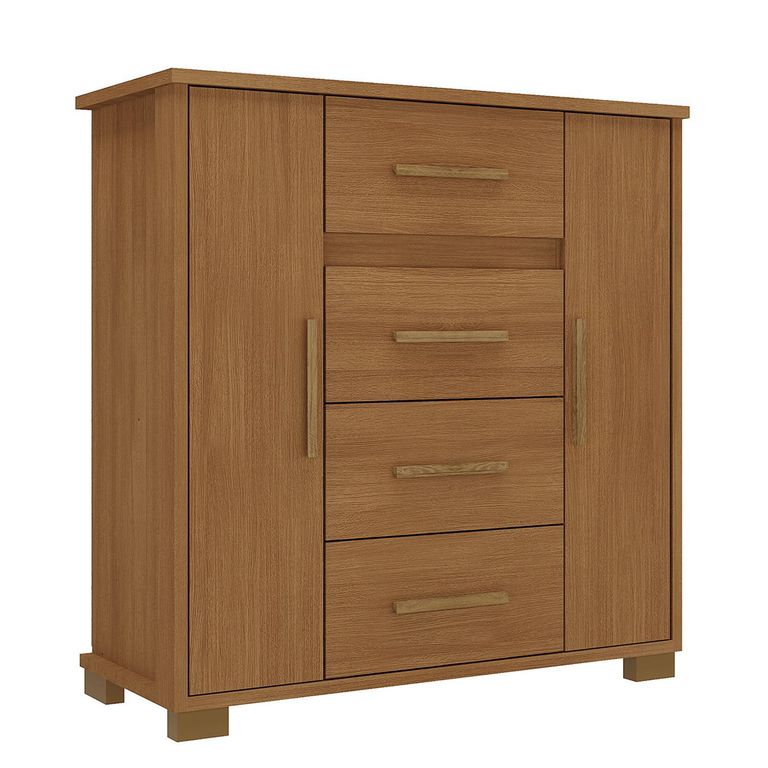 Cómoda 4 Cajón(es) Kyra 116x118x41 cm Canela