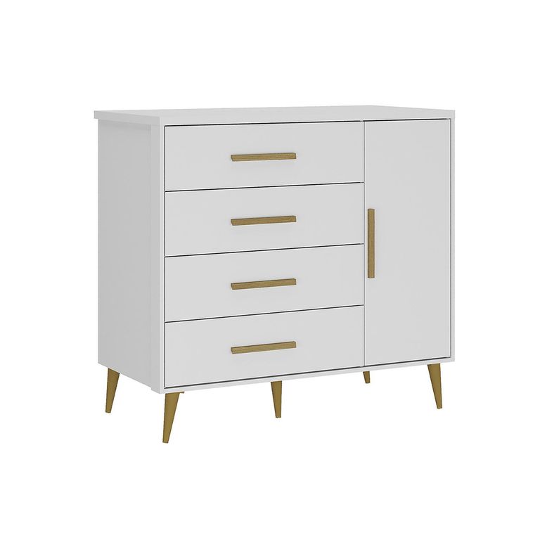 Cómoda 4 Cajón(es) Kids 104.6x110.2x40 cm Blanco