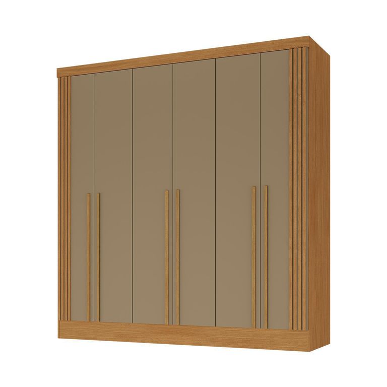 Clóset 6 Puerta(s) 3 Cajón(es) 4 Repisa(s) 190.5x217x48 cm Café