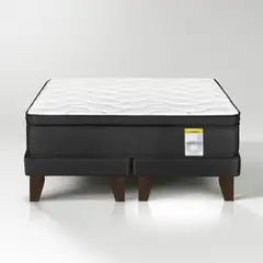 DRIMKIP - Cama Europea King Europea Hibrido Premium Negro