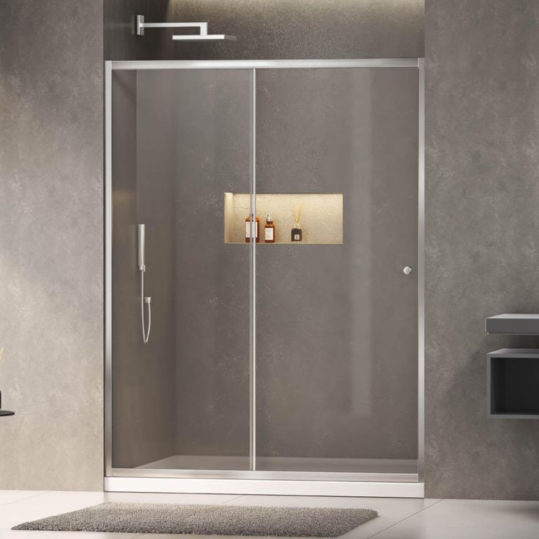 Mampara de Ducha Corredera/deslizante 140x190 cm Vidrio Templado 5 mm