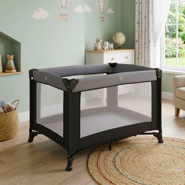 Cuna Corral Plegable Portátil Negro 71x102x74 cm
