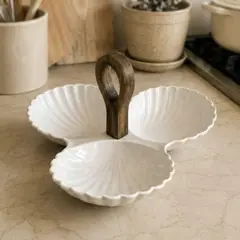 SOHOGAR - Bandeja Cerámica 23x23 cm Blanco
