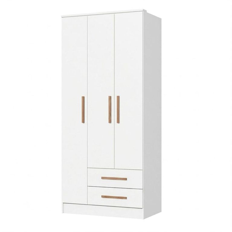 Clóset Pequim 3 Puertas Blanco 3 Puerta(s) 2 Cajón(es) 5 Repisa(s) 81.4x182.5x47 cm Blanco