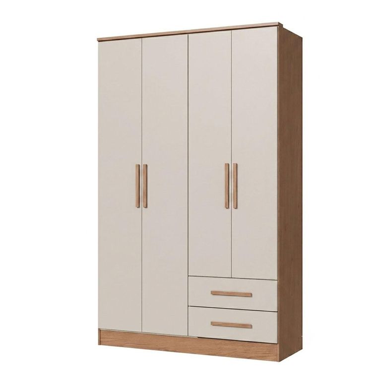 Clóset Pequim 4 Puertas Beige 4 Puerta(s) 2 Cajón(es) 5 Repisa(s) 108.2x182.5x47 cm Beige