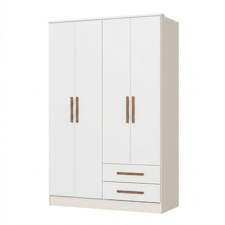 Clóset Pequim 4 Puertas Blanco 4 Puerta(s) 2 Cajón(es) 5 Repisa(s) 108.2x182.5x47 cm Blanco