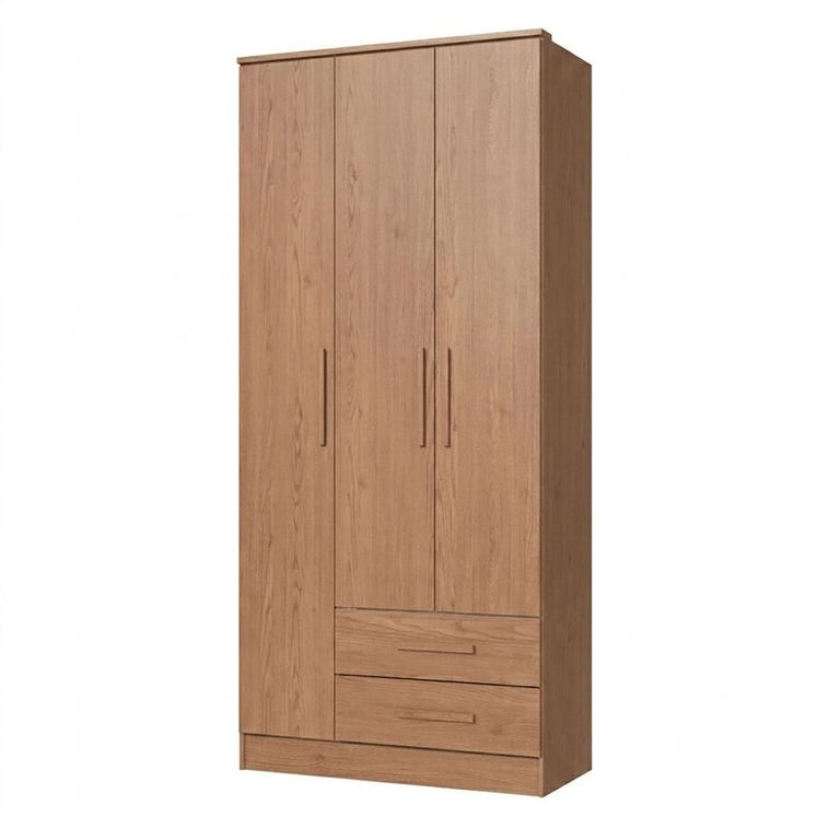 Clóset Pequim 3 Puertas Café 3 Puerta(s) 2 Cajón(es) 5 Repisa(s) 81.4x182.5x47 cm Café