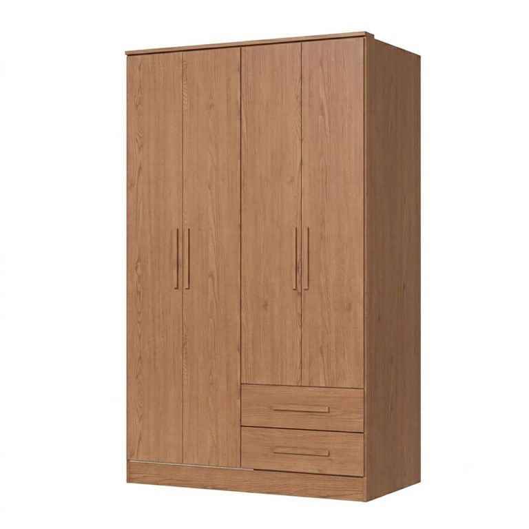 Clóset Pequim 4 Puertas Café 4 Puerta(s) 2 Cajón(es) 5 Repisa(s) 108.2x182.5x47 cm Café