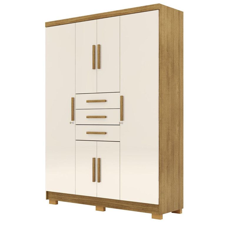 Clóset Taurus 6 Puertas 3 Cajones Beige 6 Puerta(s) 3 Cajón(es) 9 Repisa(s) 207x47x151 cm Beige
