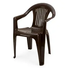 VITALY - Silla para Terraza Plástico Florencia Marrón 78x53x56 cm