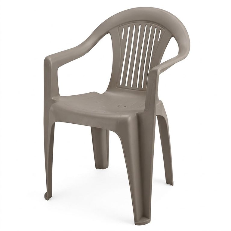 Silla para Terraza Plástico Florencia Taupe 78x53x56 cm