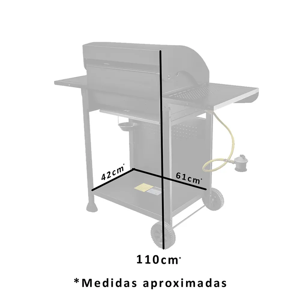 Grilltech Arrayan 3 Quemadores Negro, foto 8