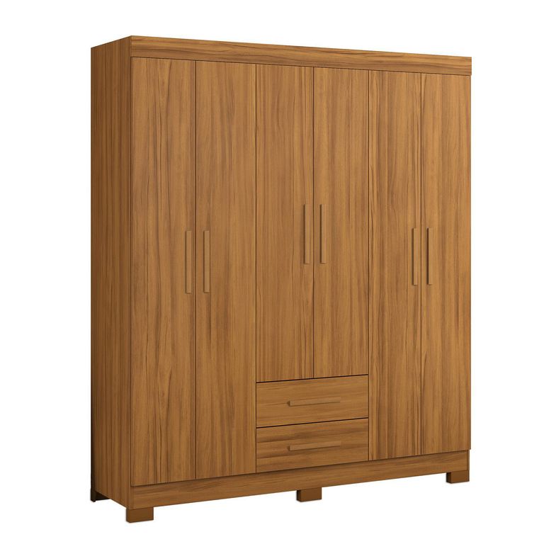 Clóset 6 Puerta(s) 2 Cajón(es) 4 Repisa(s) 160.9x187x44 cm Café