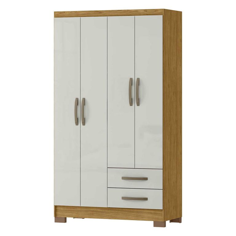 Clóset 4 Puerta(s) 2 Cajón(es) 3 Repisa(s) 104x188x46.5 cm Marroco/Off White