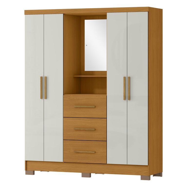 Clóset 4 Puerta(s) 3 Cajón(es) 4 Repisa(s) 152x190x46 cm Café