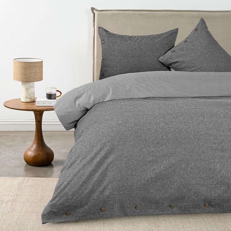Funda Plumón 2 Plazas Oxford Stripe Gray
