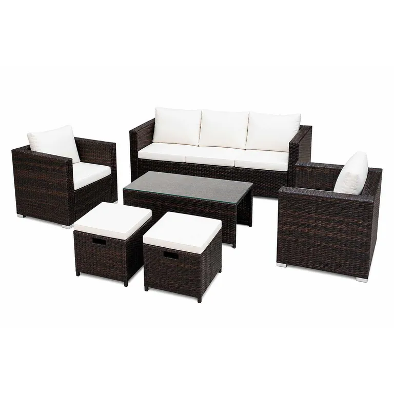 Juego de Living de Terraza Gales 7 Personas Chocolate