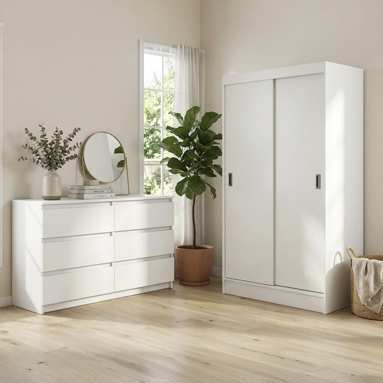 Combo Clóset + Cómoda Blanco
