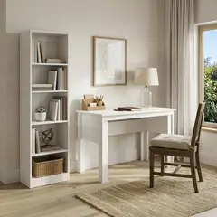 CIC - Combo Escritorio + Librero Básico Blanco