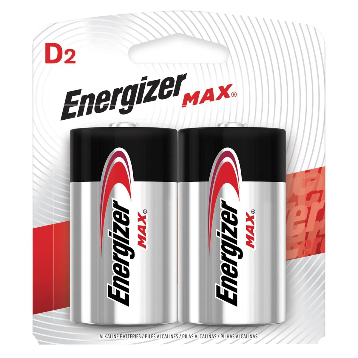 ENERGIZER - Pack de 2 pilas alcalinas D 1.5V
