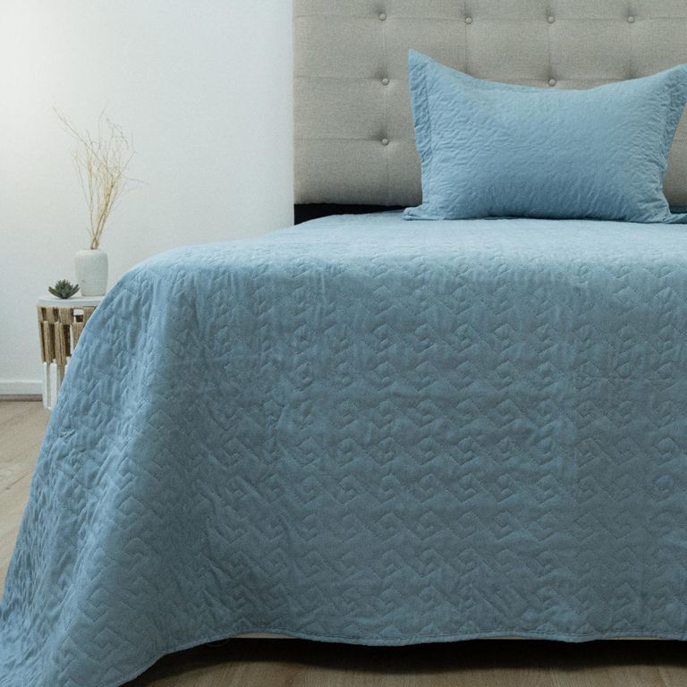 Quilt 1.5 plazas Velvety Azul
