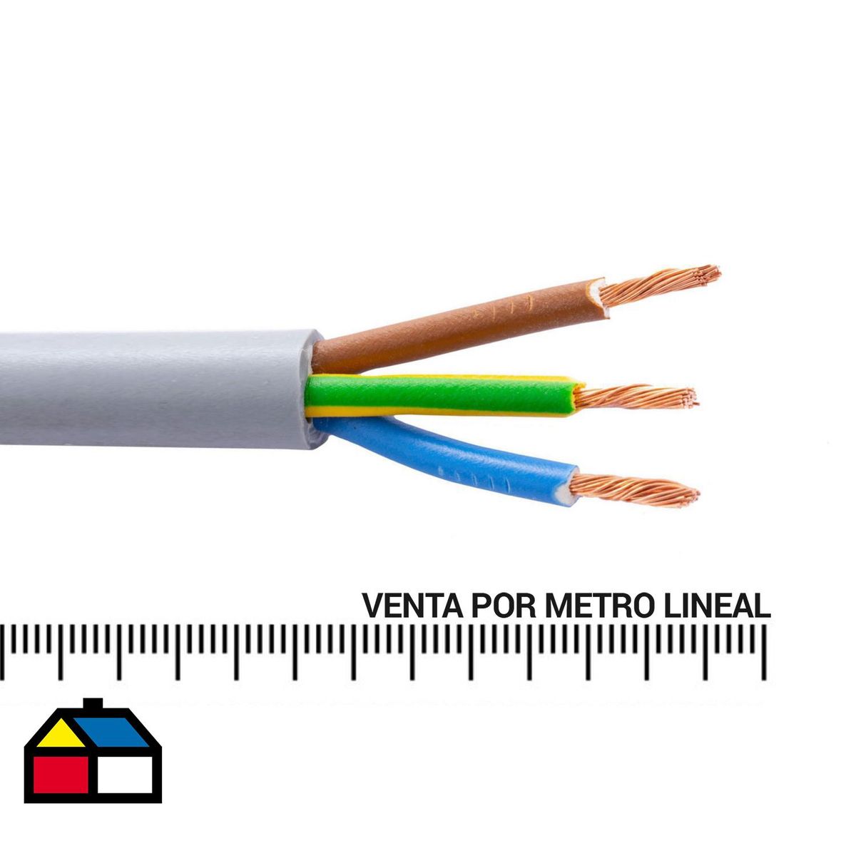 RHONA - Cordón H05W 3x1,5 mm2 Gris