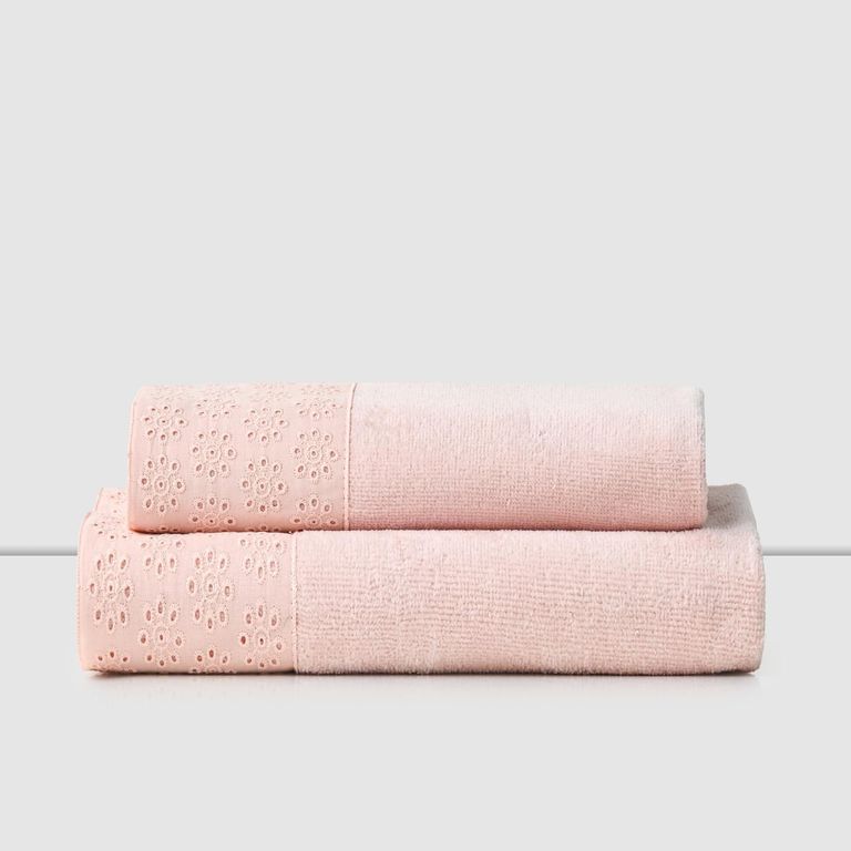 Set de Toallas 500 gr Algodón 50x80 cm Rosado