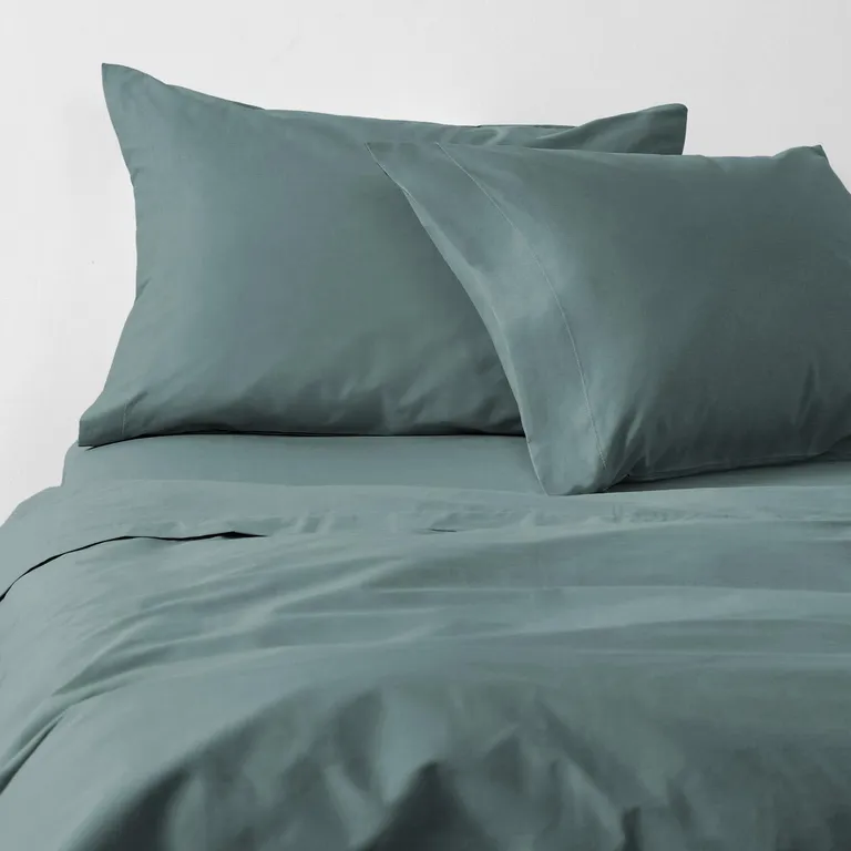 Sabana Liso King 180 Hilos Azul