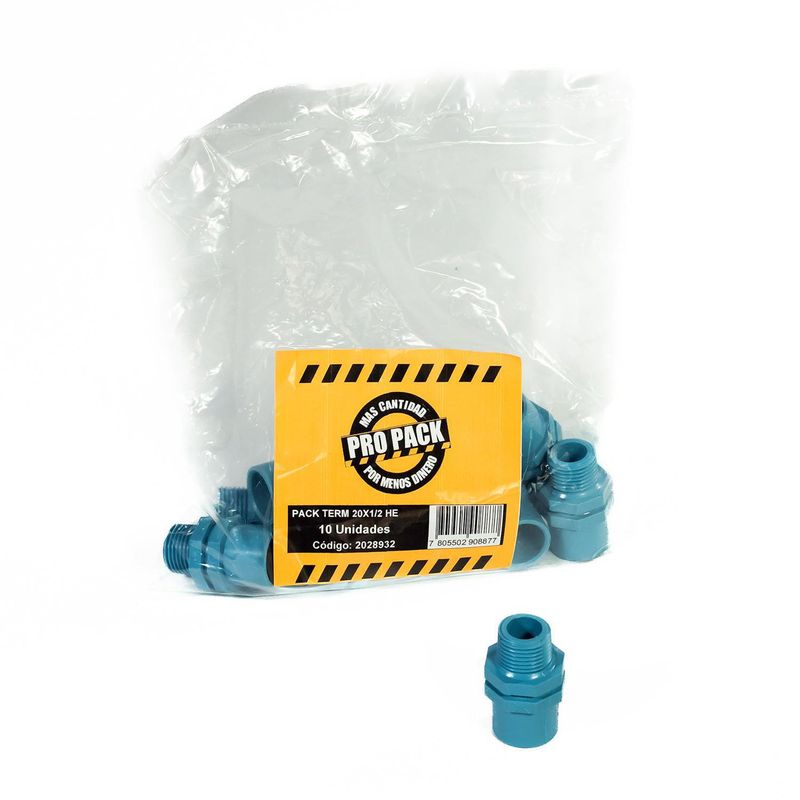 VINILIT - Pack Terminal PVC-P CEM/HE 20mm x 1/2"  10u