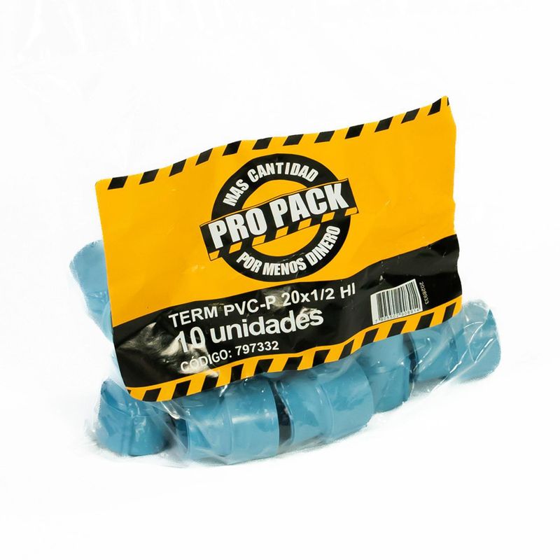 VINILIT - Pack Terminal PVC-P CEM/HI 20mm x 1/2"  10u