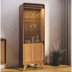 ONESSTA - Cristalera 4 puertas 175,4x62x39,6 cm Naturé Café