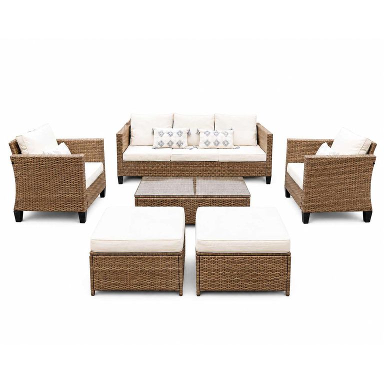 Juego de Living de Terraza Constanza 7 Personas Caramelo