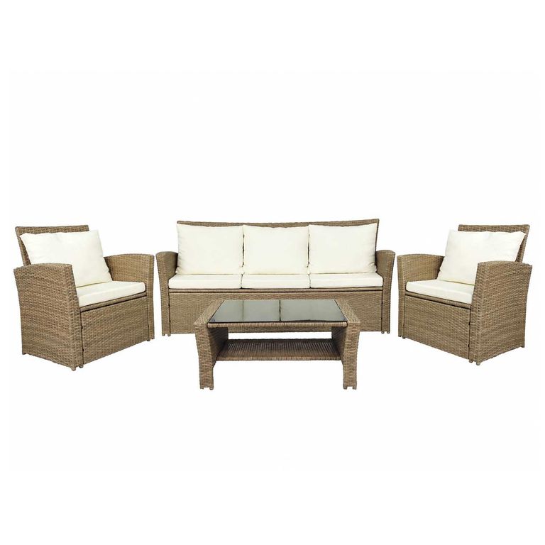 Juego de Living de Terraza Josefina 5 Personas Caramelo