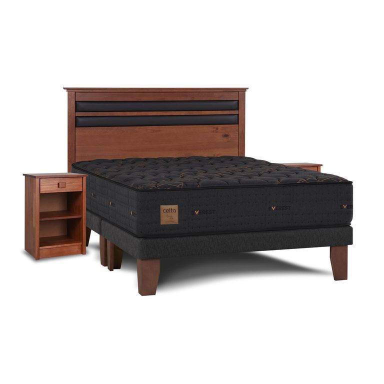 Cama + Set Mallorca 2 plazas Europea Everest Negro