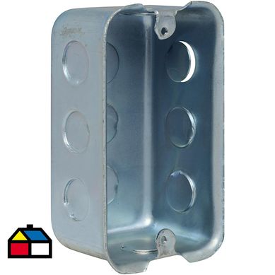 Caja de distribucin rectangular embutida 100x60 mm fierro