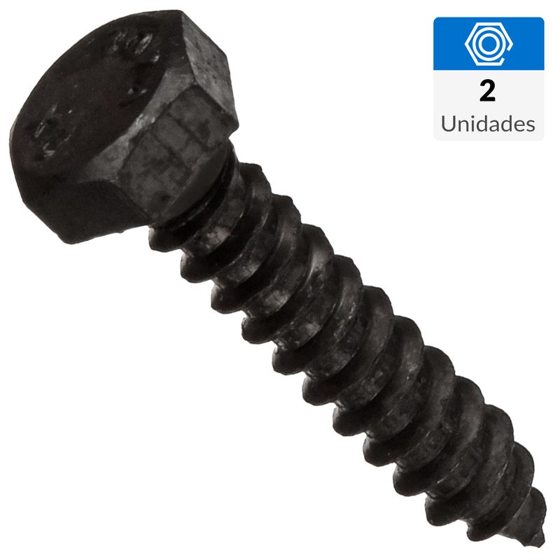 FIXSER - Tornillo Tirafondo Cabeza Hexagonal Madera 1-1/2 " 5/16 " 2 Unidades