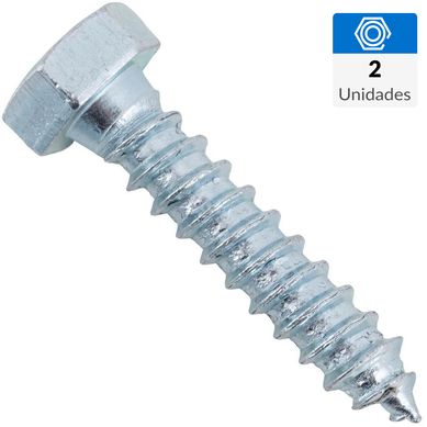 Tirafondo hexagonal zincado brillante 5/16