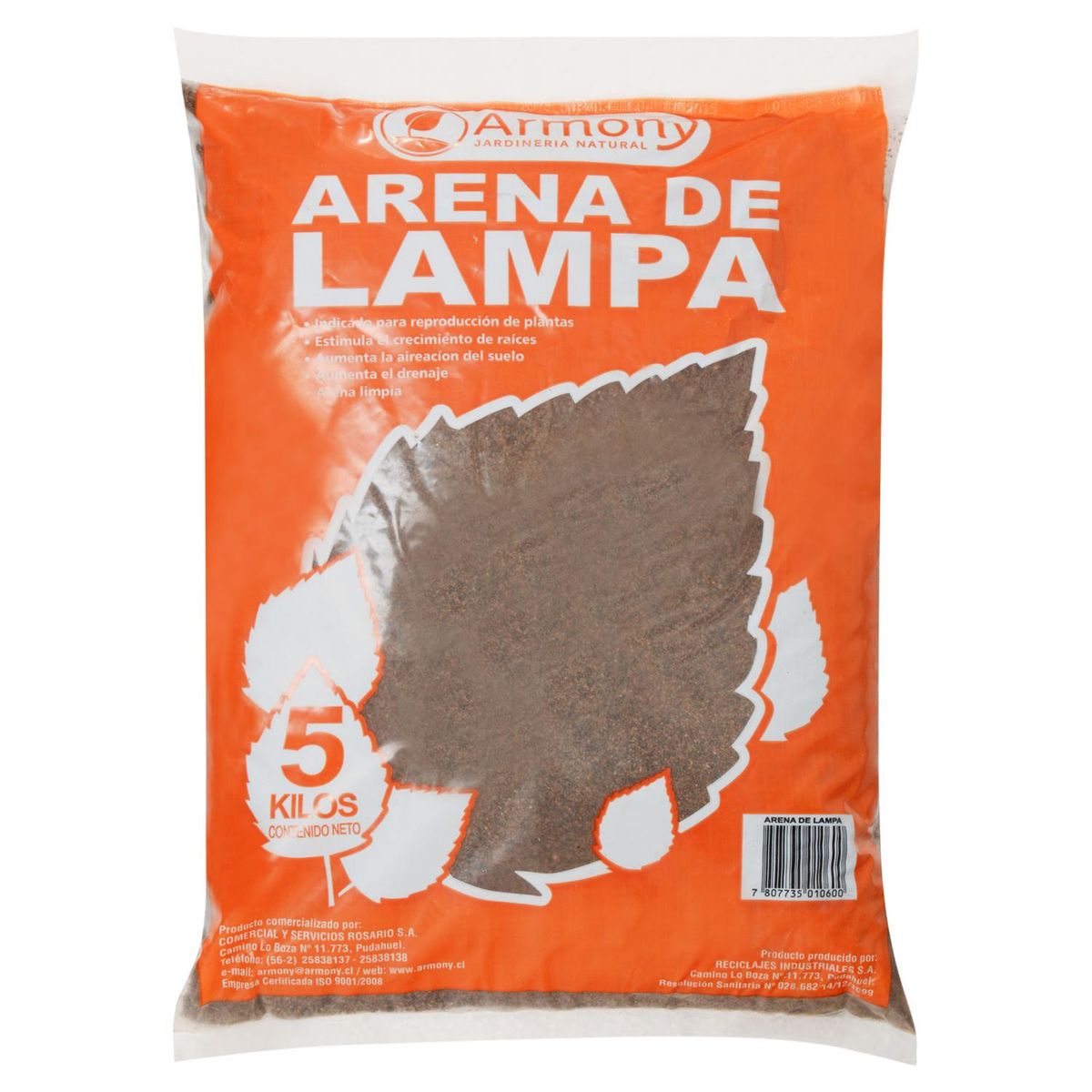 ARMONY - Mejorador de suelo arena sanitizada 5 kg bolsa