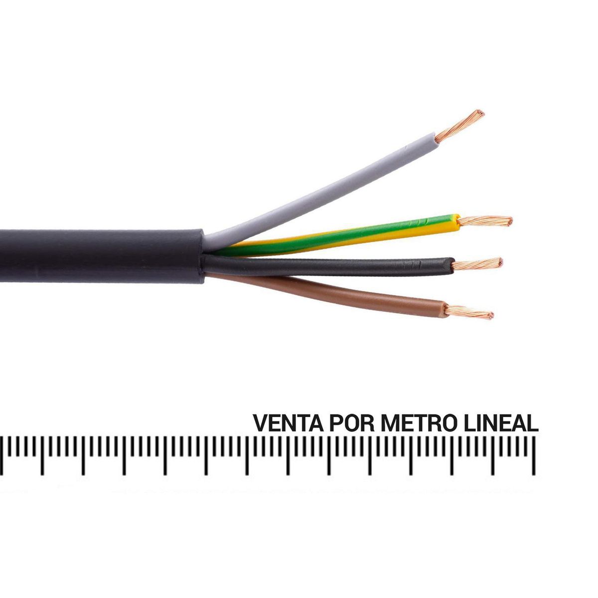 ELFLE - Cordón H05W 4x1 mm2 Negro