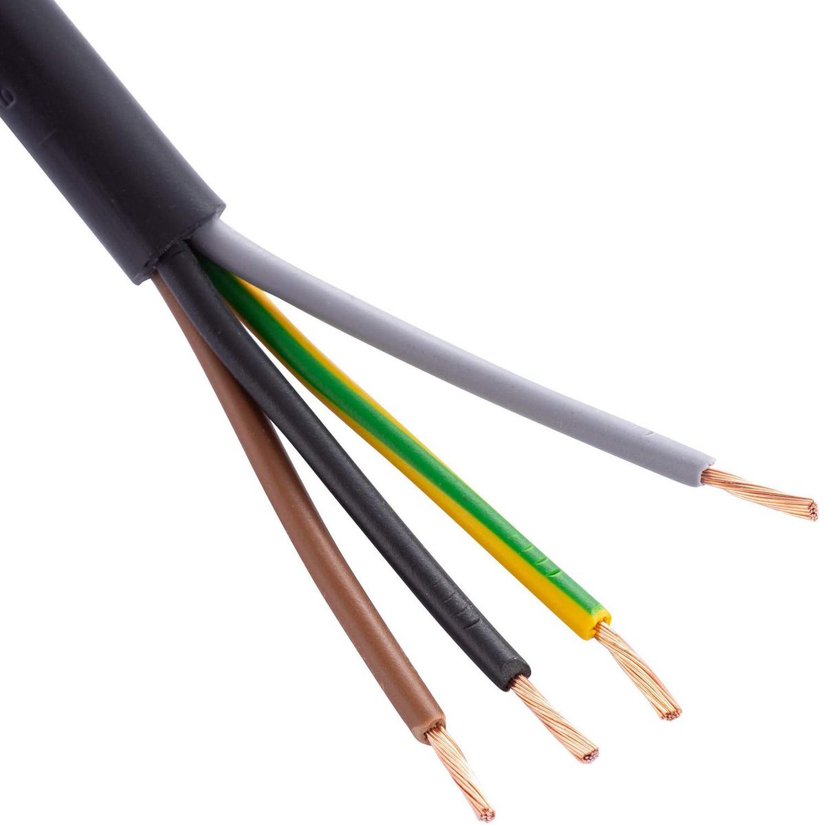 ELFLE - Cordón H05W 4x1 mm2 Negro