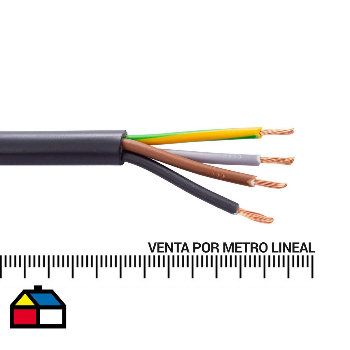 ELFLE - Cordón H05W 4x1,5 mm2 Negro