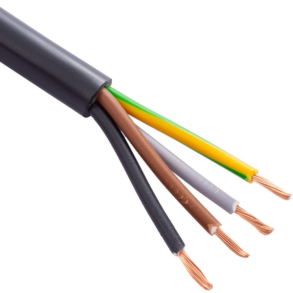 ELFLE - Cordón H05W 4x1,5 mm2 Negro